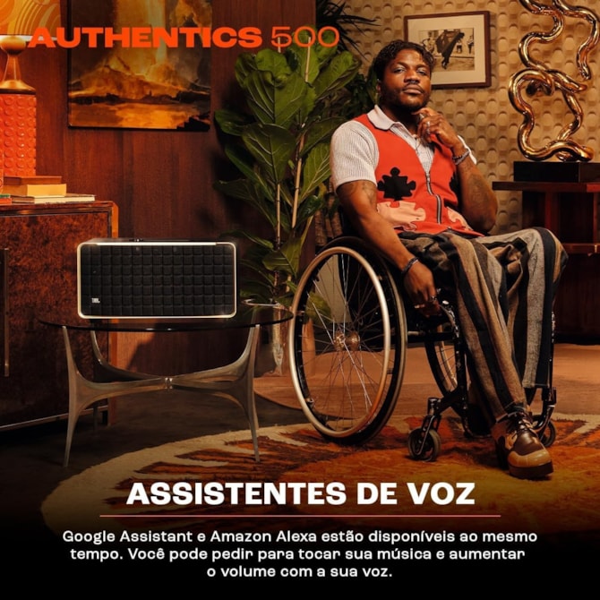 Speaker JBL Authentics 500 - Aux/USB Tipo C - Wi-Fi - Bluetooth - 270W - Preto-6f2bf528-6305-4cf3-bd24-abe8c8da3a4d